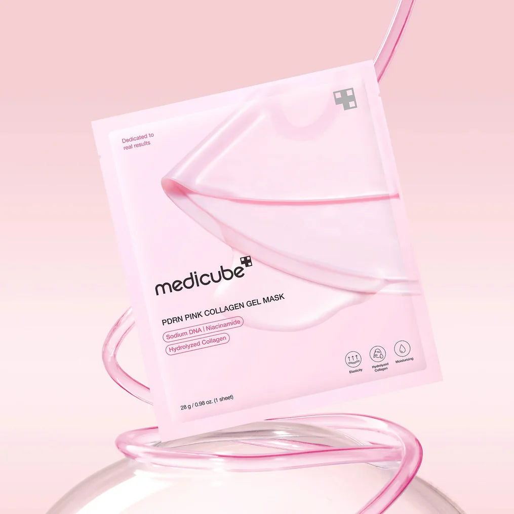 MEDICUBE PDRN Pink Collagen Gel Mask, Pack of 1 or 4, Korean Beauty