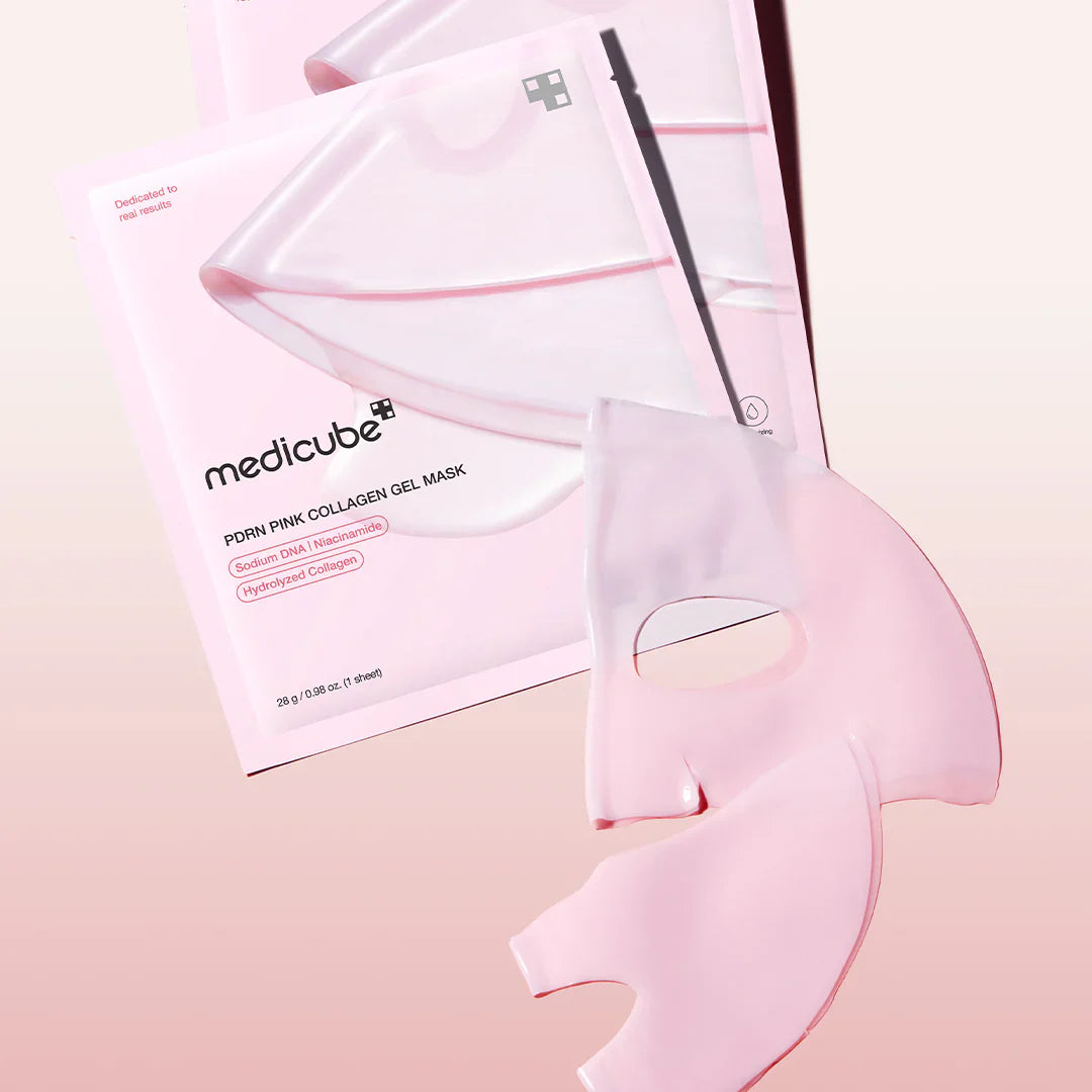 MEDICUBE PDRN Pink Collagen Gel Mask, Pack of 1 or 4, Korean Beauty