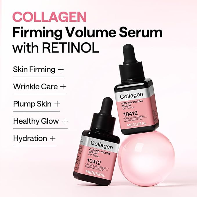 MEDIHEAL Collagen Firming Volume Serum, 1.35 fl. oz., Korean Beauty