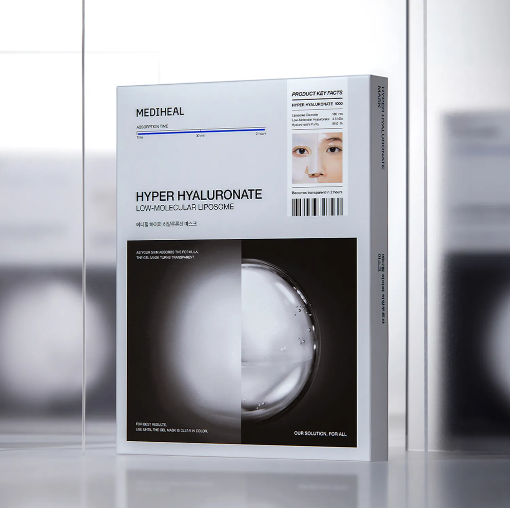 MEDIHEAL Hyper Hyaluronate Gel Mask, Pack of 10 or 1, Korean Beauty