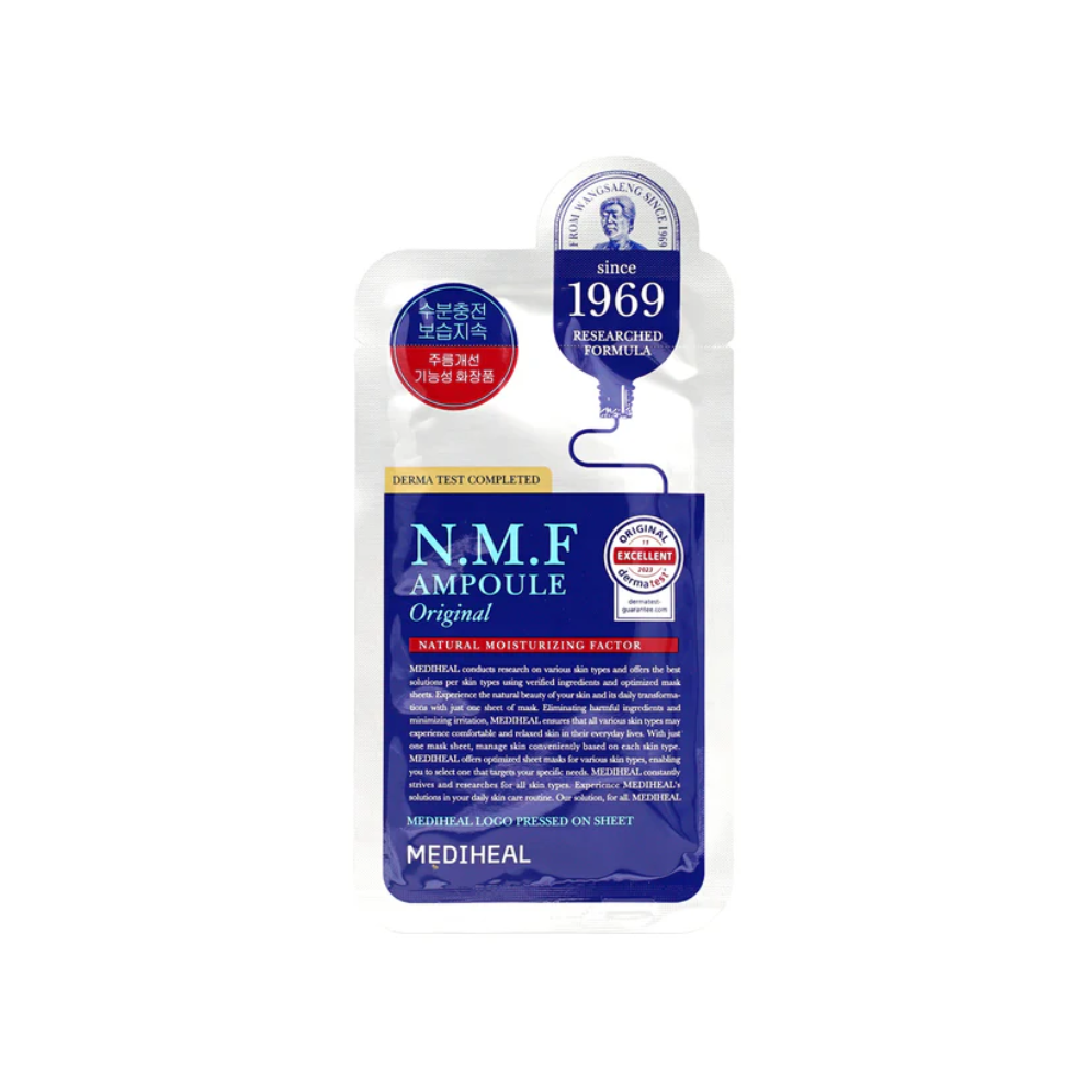 MEDIHEAL N.M.F. (Natural Moisturizing Factor) Ampoule Mask - Original, Pack of 10 or 1, Korean Beauty
