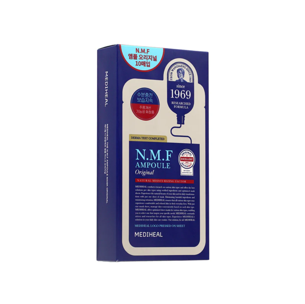 MEDIHEAL N.M.F. (Natural Moisturizing Factor) Ampoule Mask - Original, Pack of 10 or 1, Korean Beauty