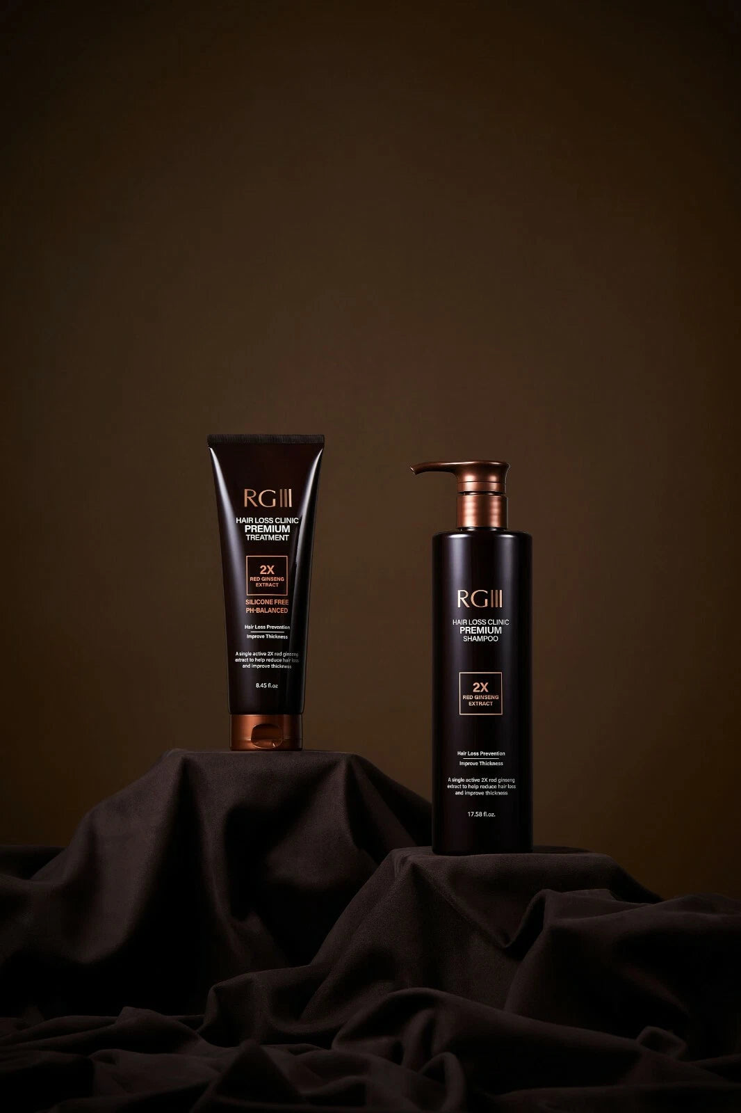 RGIII Premium 2X Red Ginseng Hair Loss Prevention Shampoo & Treatment Set