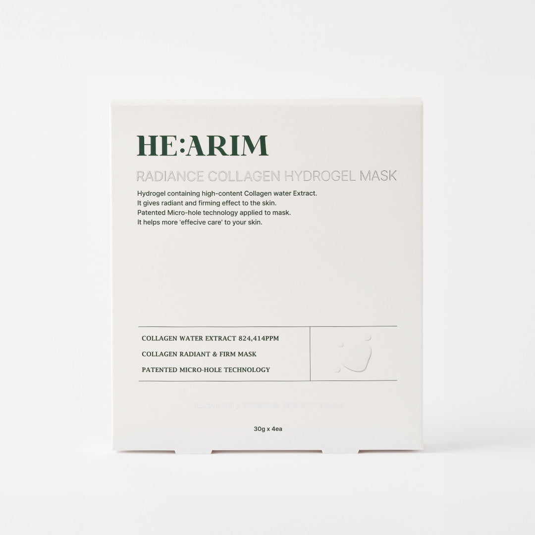HE:ARIM Radiance Collagen Hydrogel Mask, Pack of 1 or 4, Korean Beauty