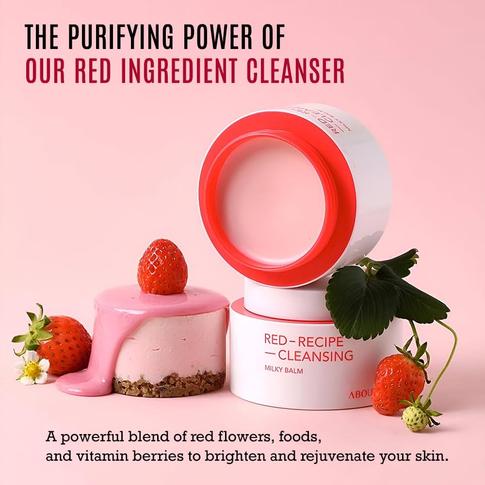 ABOUT ME Red Recipe Cleansing Milky Balm , Korean Beauty