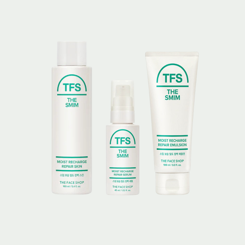 THE FACESHOP TFS THE SMIM Daily Barrier Trio (Toner, Serum, Emulsion Set), Korean Beauty