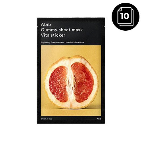 ABIB Gummy Sheet Mask Vita Sticker, PACK of 1 or 10, Korean Beauty