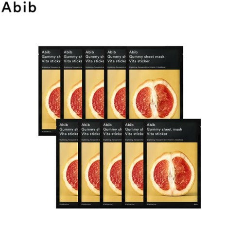 ABIB Gummy Sheet Mask Vita Sticker, PACK of 1 or 10, Korean Beauty