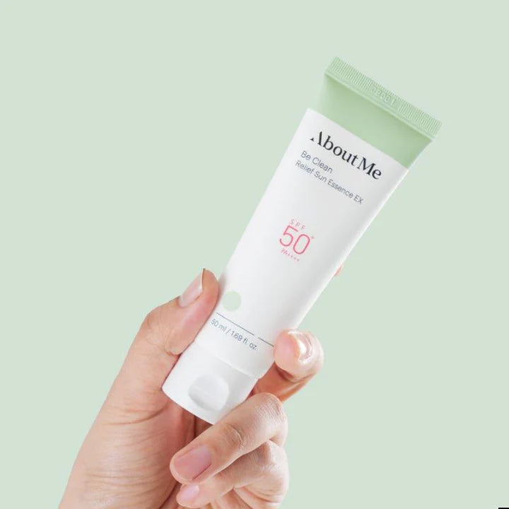 ABOUT ME Be Clean Relief Sun Essence EX, SPF 50 PA++++, 50ml, KOREAN BEAUTY