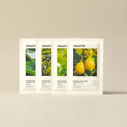 Nature’s Bash Korean Sheet Mask Set - About Me Essentials Set (PACK of 12 or 24 - Assorted)