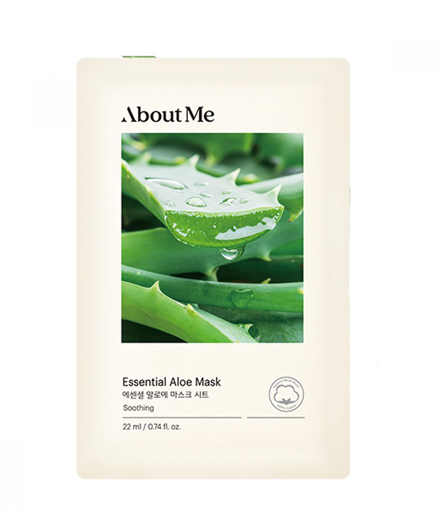 ABOUT ME Essential Aloe Mask, PACK of 1 or 10, Korean Beauty