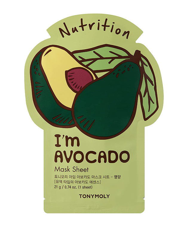 TONYMOLY I'm Avocado Face Mask, PACK of 1 or 10, Korean Beauty