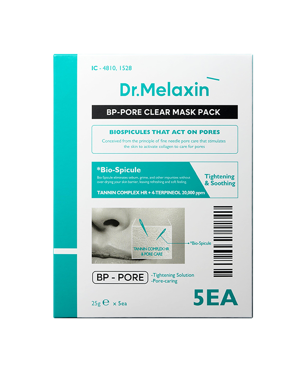 DR. MELAXIN BP Pore Clear Face Mask, PACK of 5, Korean Beauty