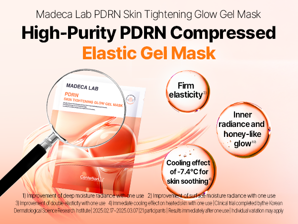 CENTELLIAN 24 Madeca Lab PDRN Skin Tightening Glow Gel Mask, PACK of 1 or 5, Korean Beauty