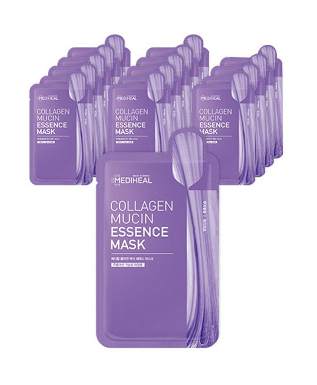 MEDIHEAL Collagen Mucin Essence Mask VALUE PACK of 15, Korean Beauty