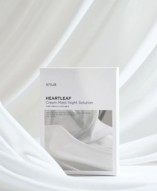 ANUA Heartleaf Cream Mask Night Solution, PACK of 1 or 10, Korean Beauty