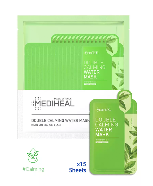 MEDIHEAL Double Calming Water Mask VALUE PACK of 15, Korean Beauty