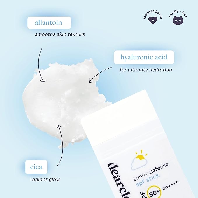 DEARCLOUD Sunny Defense Sunscreen Stick, SPF 50 PA++++, Korean Beauty