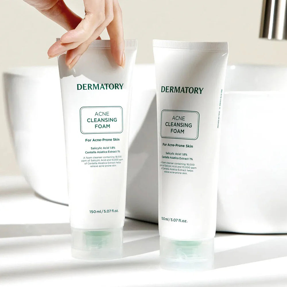 DERMATORY Acne Cleansing Foam, Korean Beauty