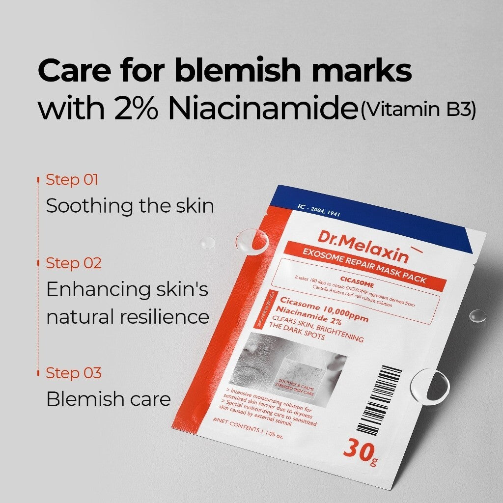 DR. MELAXIN Exosome Repair Face Mask, PACK of 1 or 5, Korean Beauty