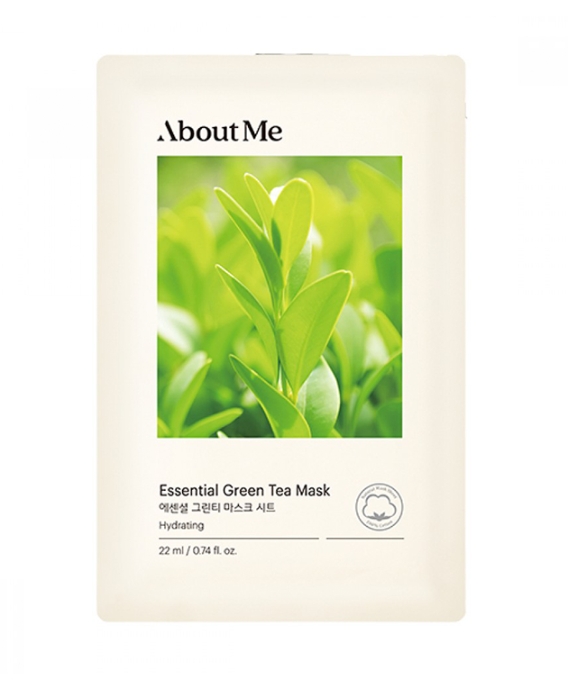 ABOUT ME Essential Green Tea Mask, PACK of 1 or 10, Korean Beauty