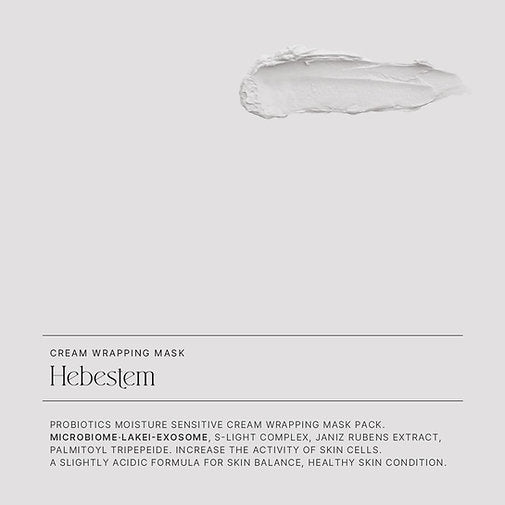 HEBESTEM Cream Wrapping Mask, PACK of 1 or 5, Korean Beauty