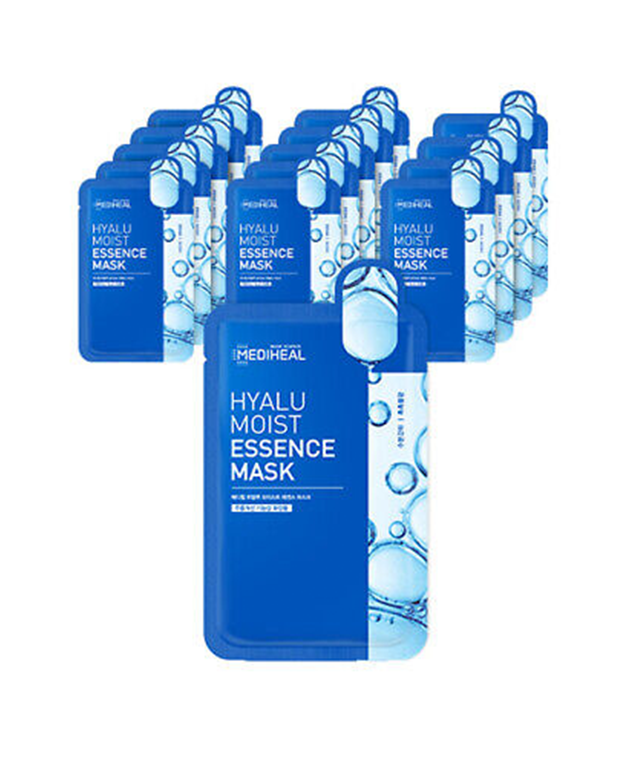 MEDIHEAL Hyalu Moist Essence Mask VALUE PACK of 15, Korean Beauty