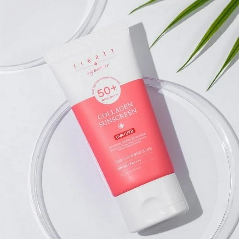 JIGOTT Signature Collagen Sunscreen, SPF 50 PA++++ UVA+UVB, 50ml, KOREAN BEAUTY