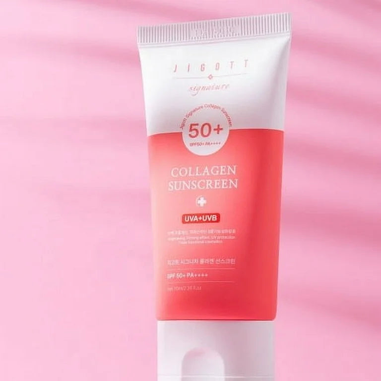 JIGOTT Signature Collagen Sunscreen, SPF 50 PA++++ UVA+UVB, 50ml, KOREAN BEAUTY