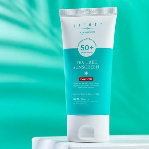 JIGOTT Signature Tea Tree Sunscreen, SPF 50 PA++++ UVA+UVB, 50ml, KOREAN BEAUTY (Copy)