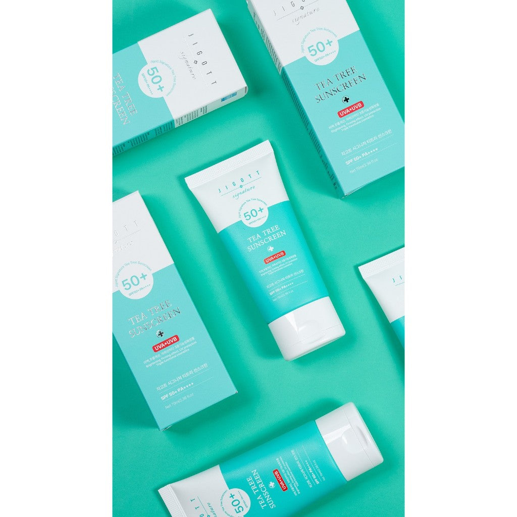 JIGOTT Signature Tea Tree Sunscreen, SPF 50 PA++++ UVA+UVB, 50ml, KOREAN BEAUTY (Copy)