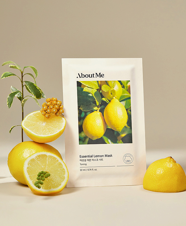 ABOUT ME Essential Lemon Mask, PACK of 1 or 10, Korean Beauty