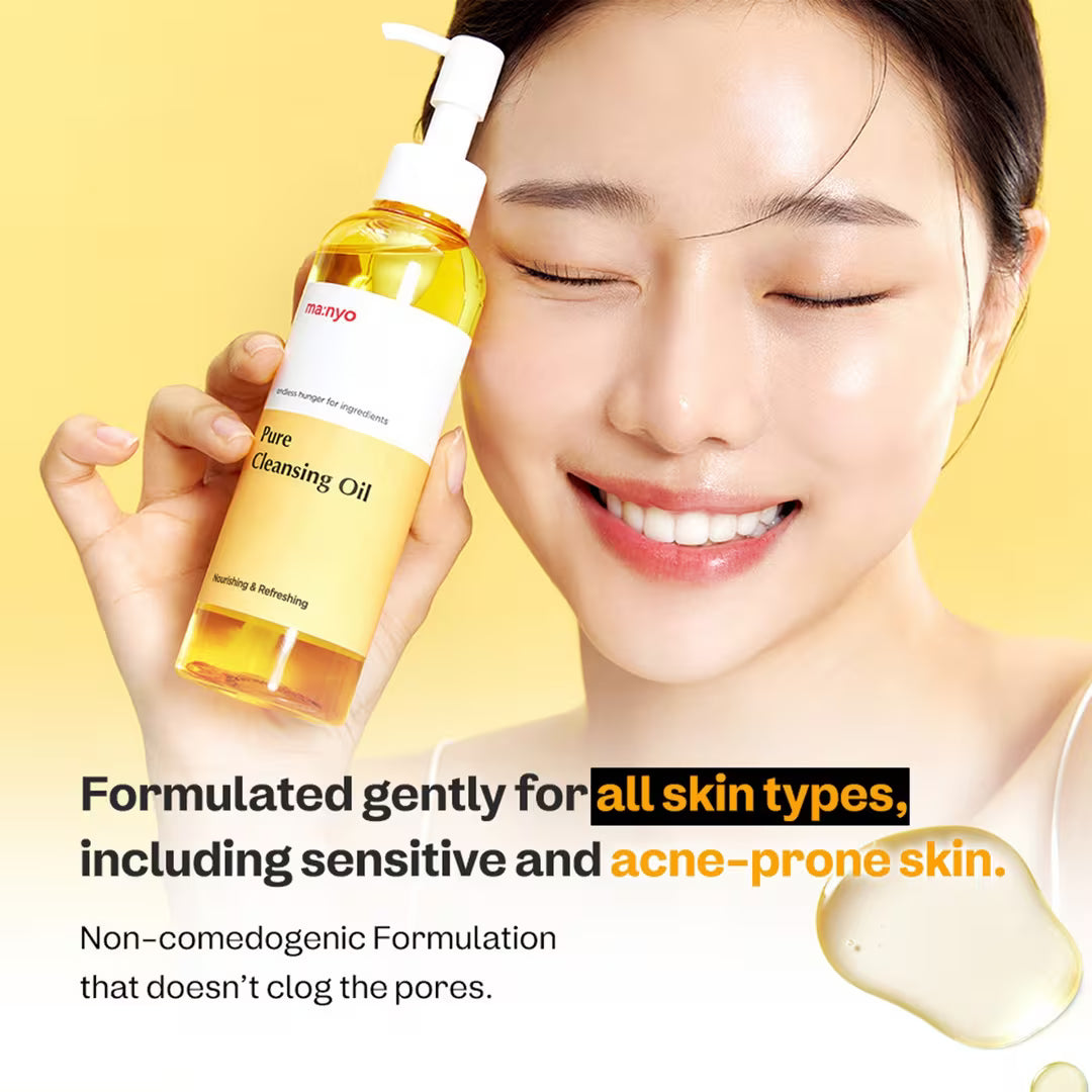 MANYO Pure Double Cleansing Set (200ml Oil and 100ml / 200ml Foam, Korean Beauty