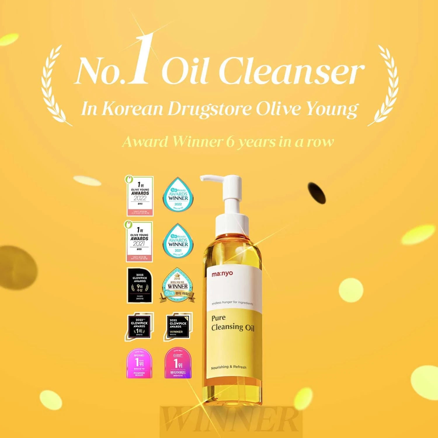 MANYO Pure Double Cleansing Set (200ml Oil and 100ml / 200ml Foam, Korean Beauty