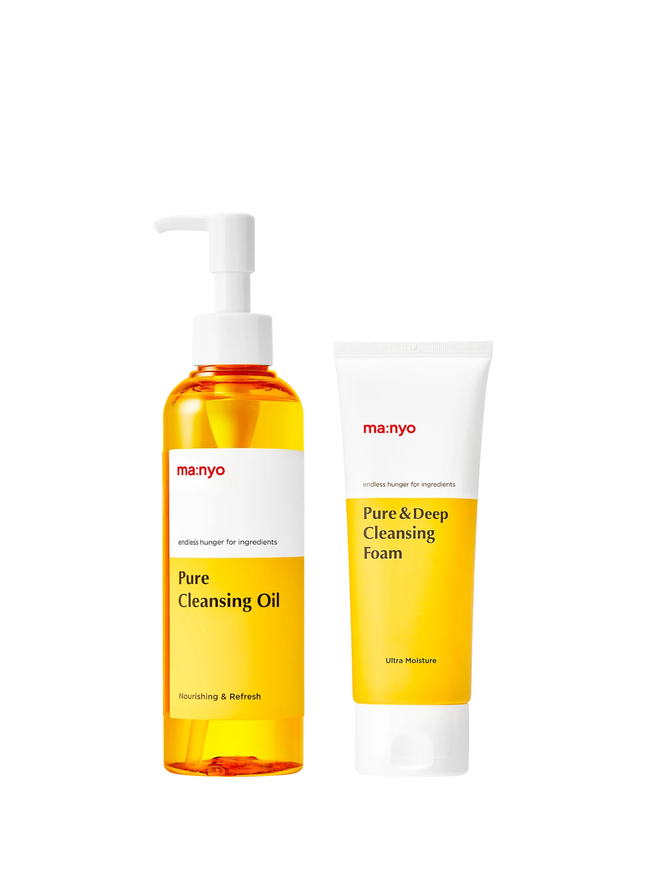 MANYO Pure Double Cleansing Set (200ml Oil and 100ml / 200ml Foam, Korean Beauty
