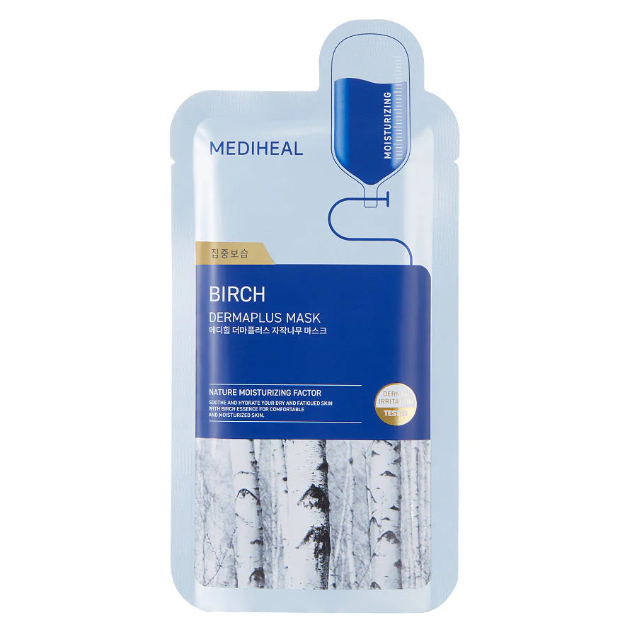 MEDIHEAL Dermaplus Birch Mask, Pack of 10 or 1, Korean Beauty