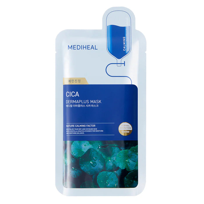 MEDIHEAL Dermaplus Cica Mask, Pack of 10 or 1, Korean Beauty