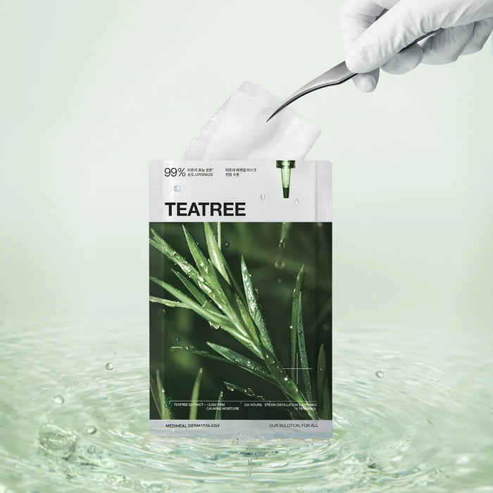 MEDIHEAL Tea Tree Essential Mask, PACK of 4 or 10, Korean Beauty