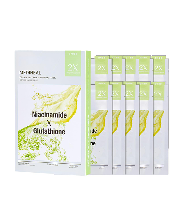 MEDIHEAL Derma Synergy Wrapping Mask Blemish, PACK of 1 or 10, Korean Beauty