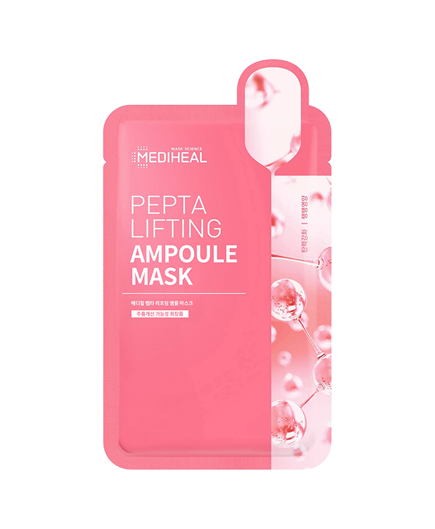 MEDIHEAL Pepta Lifting Ampoule Mask PACK of 15, Korean Beauty