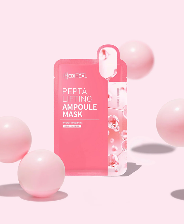MEDIHEAL Pepta Lifting Ampoule Mask PACK of 15, Korean Beauty