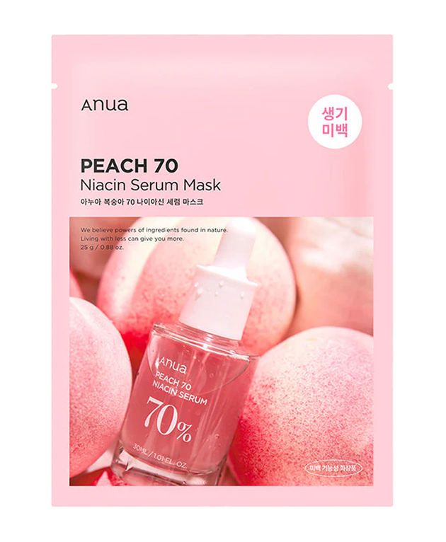 ANUA Peach 70 Niacin Serum Mask, PACK of 1 or 10, Korean Beauty