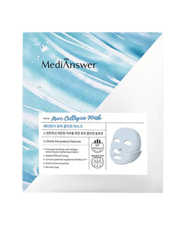 MEDIANSWER Pore Collagen Mask, PACK 1 or 5, Korean Beauty