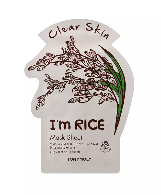 TONYMOLY I'm Rice Face Mask, PACK of 1 or 10, Korean Beauty