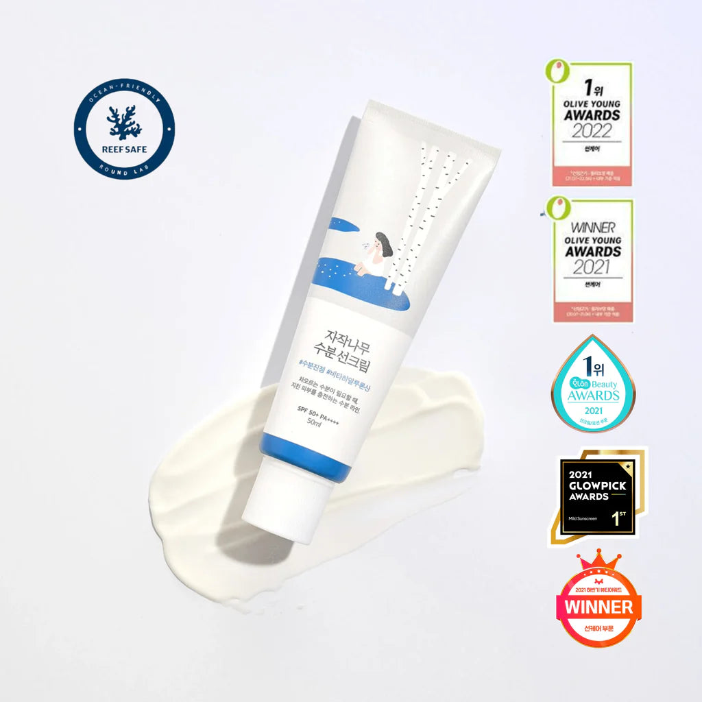 ROUNDLAB Birch Juice Moisturizing UV Lock Sunscreen, SPF 50 PA++++, 50ml, KOREAN BEAUTY