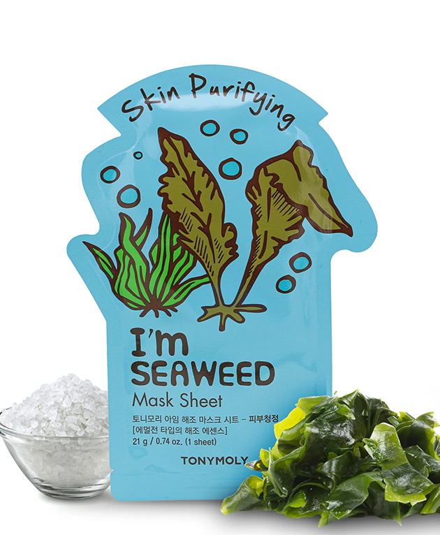 TONYMOLY I'm Seaweed Face Mask, PACK of 1 or 10, Korean Beauty