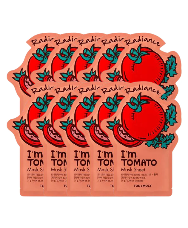 TONYMOLY I'm Tomato Face Mask, PACK of 1 or 10, Korean Beauty