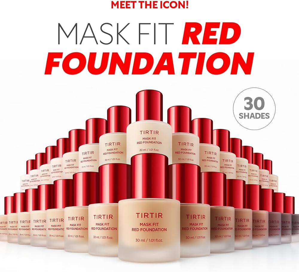 **Mask Marie Exclusive** TIRTIR Mask Fit Red Foundation & CLIO Foundation Brush Set, Korean Beauty