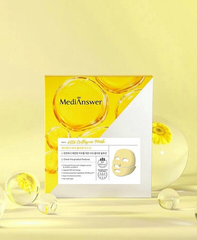 MEDIANSWER Vita Collagen Mask, PACK of 1 or 5, Korean Beauty