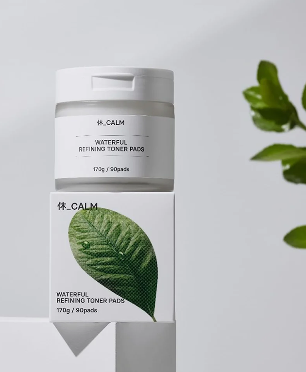 HUE CALM Waterfull Refining Toner Pads, Korean Beauty